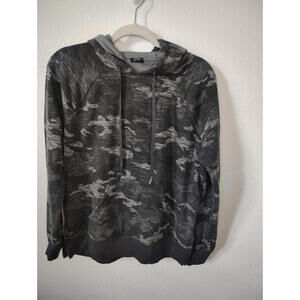 Athletic Works Soft GrayHoodie Front Pockets Black Camo L